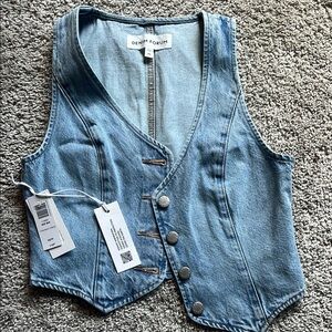 Aritzia Denim Forum Light Blue Vest